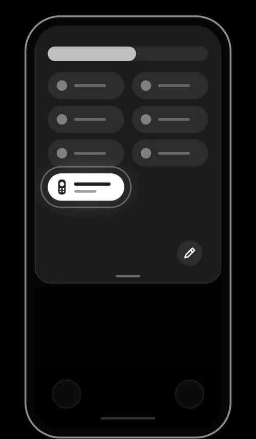 An Android phone with Quick Settings pulled down and the Telik tile among the other tiles.